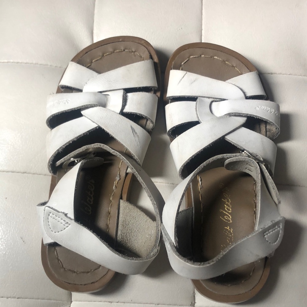 Saltwater sandals, toddler size 10, slight wear
